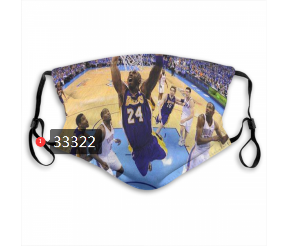 2021 NBA Los Angeles Lakers #24 kobe bryant 33322 Dust mask with filter->nba dust mask->Sports Accessory